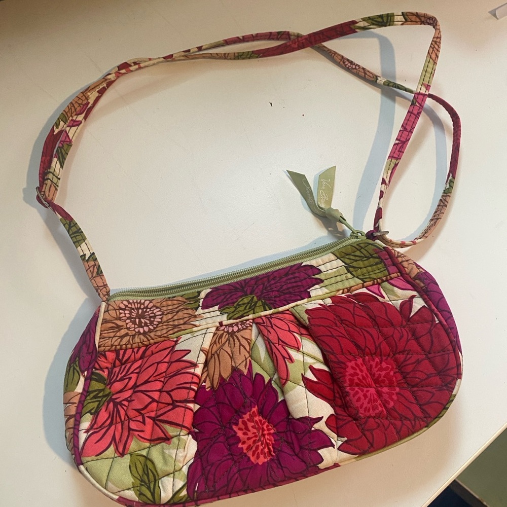 Pink, white, green floral, small size, Crossbod, Vera Bradley bag